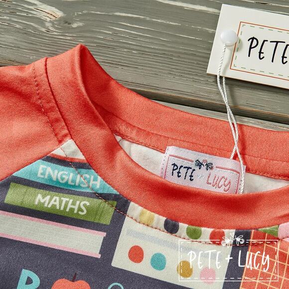 PETE + LUCY Ready to Learn Gray School Theme Boys 4T Long Sleeve Shirt NEW - Picture 3 of 6